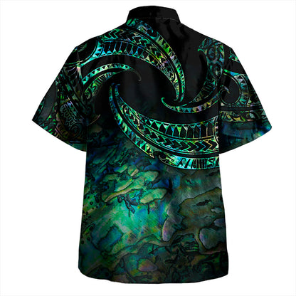 New Zealand Hawaiian Shirt Tribal Wave Papua Shell With Map