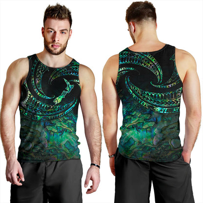 New Zealand Tank Top Tribal Wave Papua Shell With Map