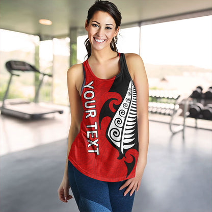New Zealand Women Tank Custom Aotearoa Silver Fern Koru Design