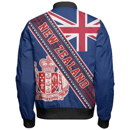 New Zealand Bomber Jacket Flag And Coat Of Arms