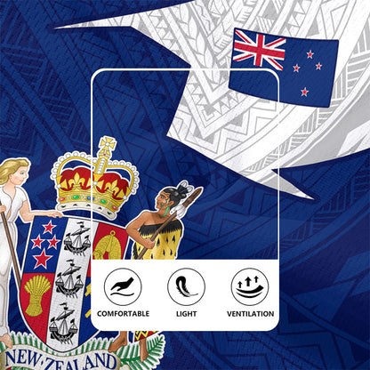 New Zealand Rugby Jersey Polynesian Tattoo Flag And Coat Of Arms