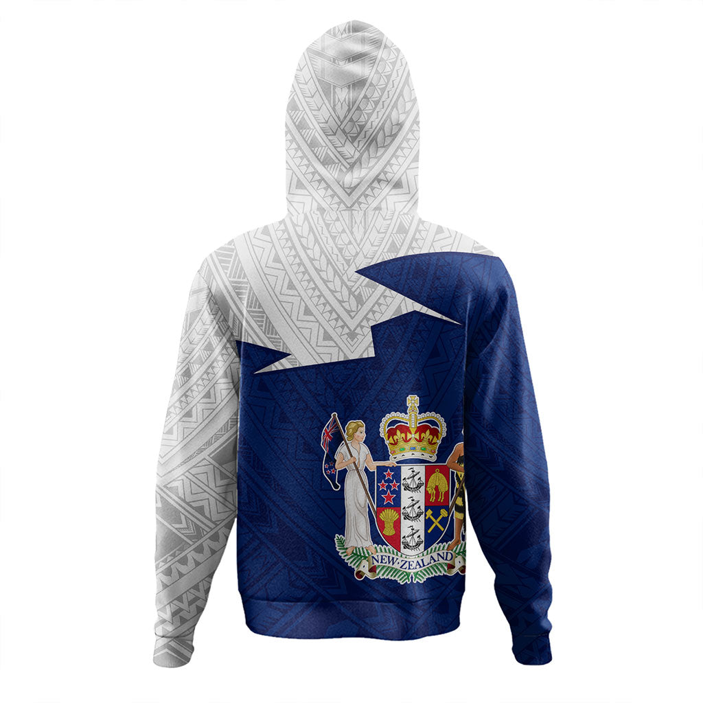 New Zealand Hoodie Polynesian Tattoo Flag And Coat Of Arms