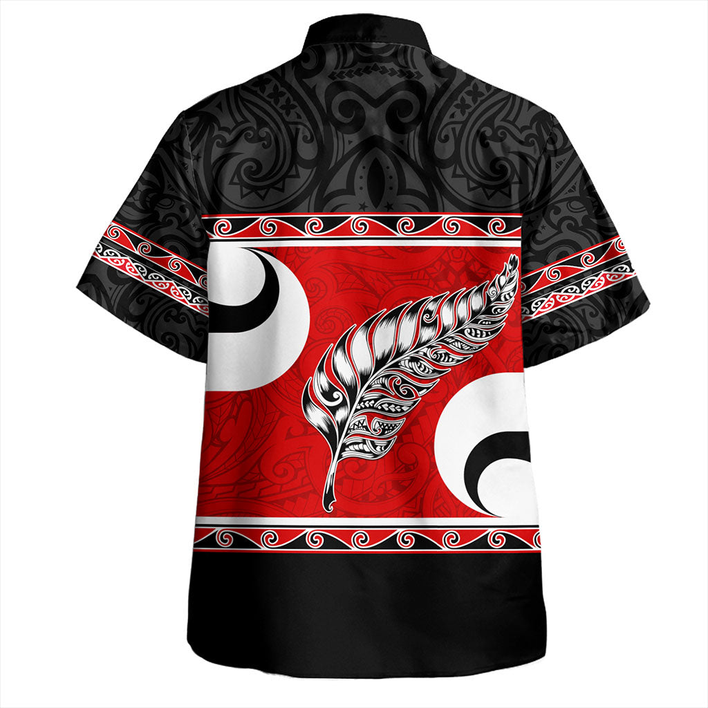 New Zealand Hawaiian Shirt Silver Fern Flag Style