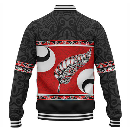 New Zealand Baseball Jacket Silver Fern Flag Style