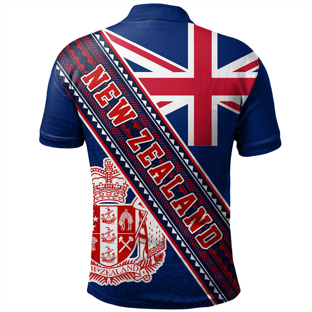 New Zealand Polo Shirt Flag And Coat Of Arms