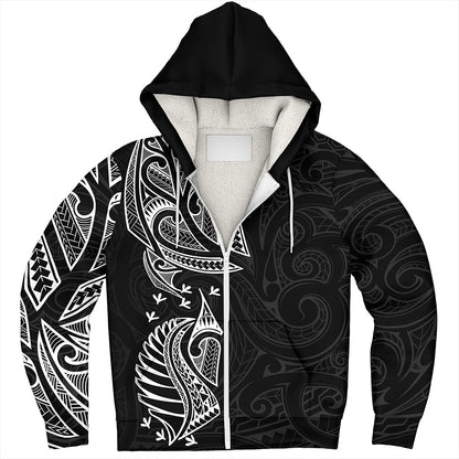 New Zealand Sherpa Hoodie Maori Ta Moko Tattoo
