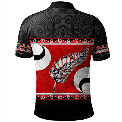 New Zealand Polo Shirt Silver Fern Flag Style