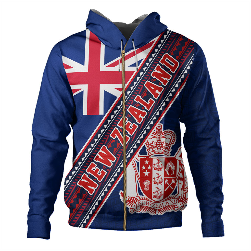New Zealand Hoodie Flag And Coat Of Arms