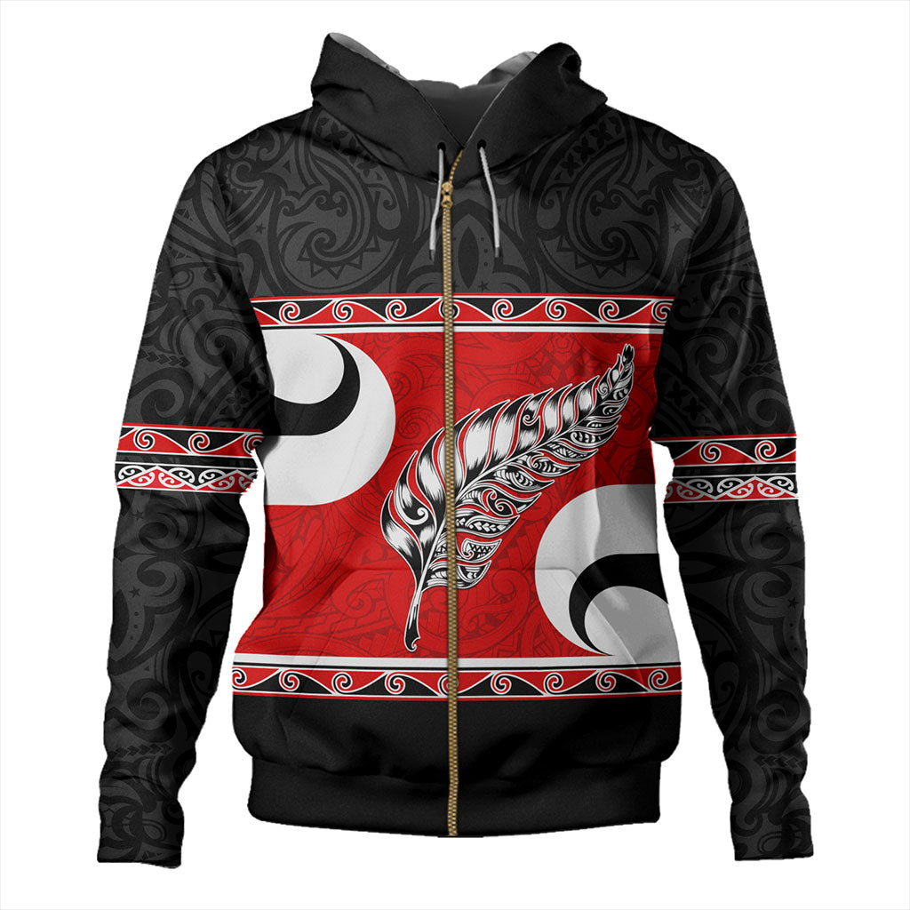 New Zealand Hoodie Silver Fern Flag Style