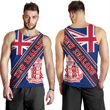 New Zealand Tank Top Flag And Coat Of Arms