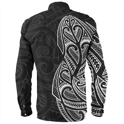 New Zealand Long Sleeve Shirt Maori Ta Moko Tattoo