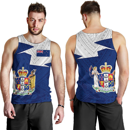 New Zealand Tank Top Polynesian Tattoo Flag And Coat Of Arms