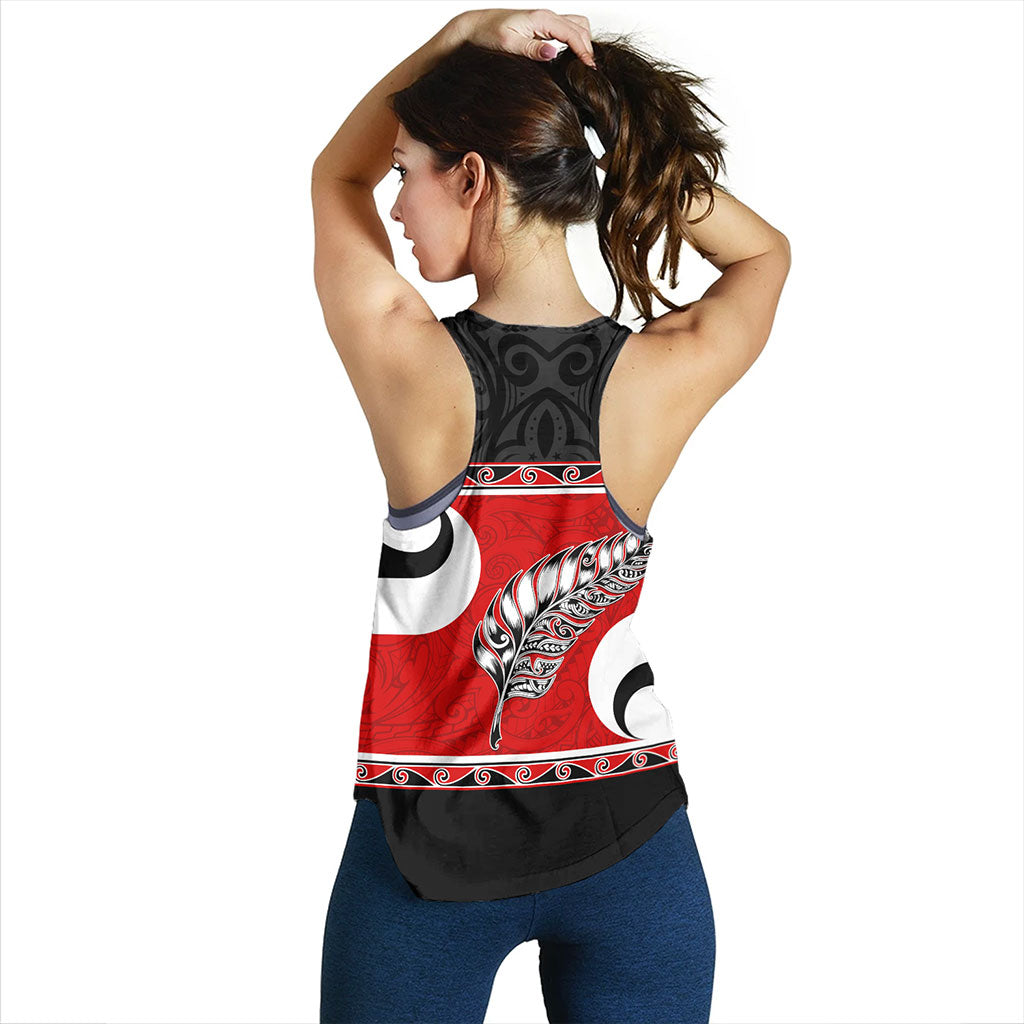 New Zealand Women Tank Silver Fern Flag Style