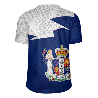 New Zealand Rugby Jersey Polynesian Tattoo Flag And Coat Of Arms