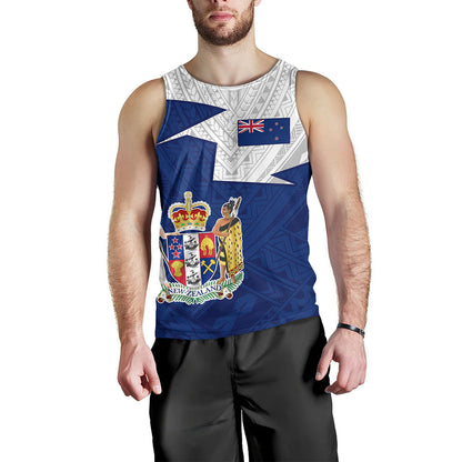 New Zealand Tank Top Polynesian Tattoo Flag And Coat Of Arms