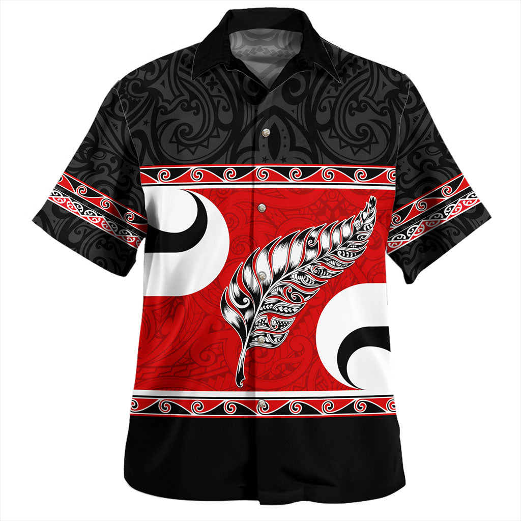 New Zealand Hawaiian Shirt Silver Fern Flag Style