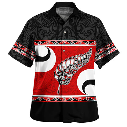 New Zealand Hawaiian Shirt Silver Fern Flag Style