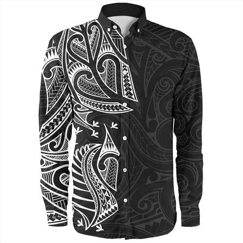 New Zealand Long Sleeve Shirt Maori Ta Moko Tattoo