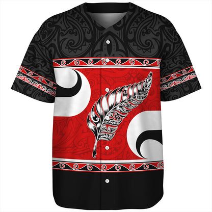 New Zealand Baseball Shirt Silver Fern Flag Style