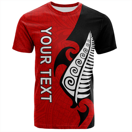 New Zealand T-Shirt Custom Aotearoa Silver Fern Koru Design
