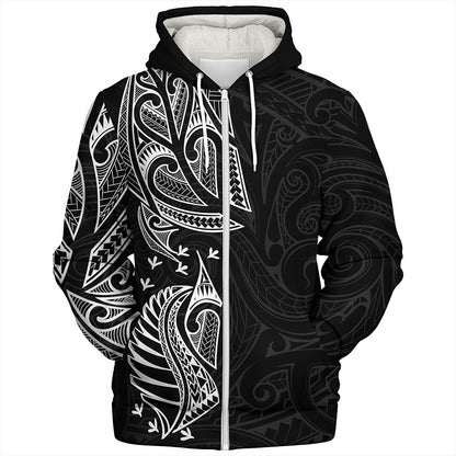 New Zealand Sherpa Hoodie Maori Ta Moko Tattoo