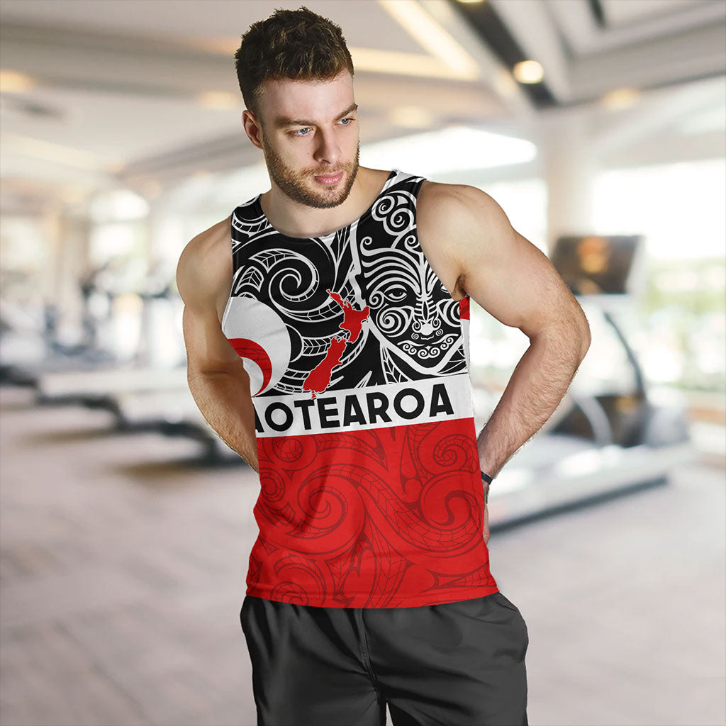 New Zealand Tank Top Aotearoa Maori Haka Face