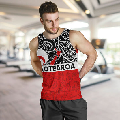 New Zealand Tank Top Aotearoa Maori Haka Face