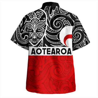 New Zealand Hawaiian Shirt Aotearoa Maori Haka Face