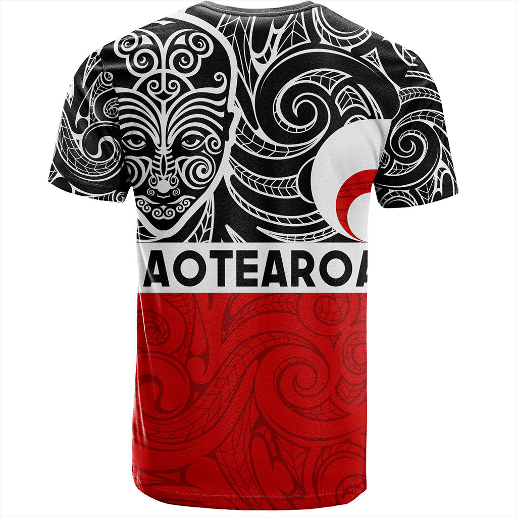 New Zealand T-Shirt Aotearoa Maori Haka Face