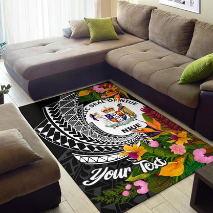 Niue Area Rug - Custom Personalised Seal Spiral Polynesian Patterns