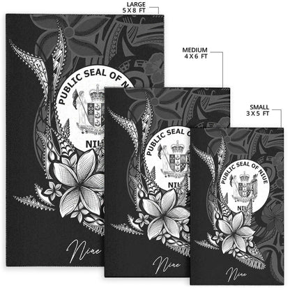 Niue Area Rug - Fish With Plumeria Flowers Style