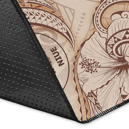 Niue Area Rug - Hibiscus Flowers Vintage Style