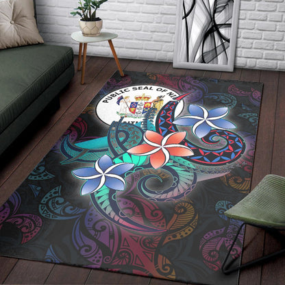 Niue Area Rug - Plumeria Flowers Style