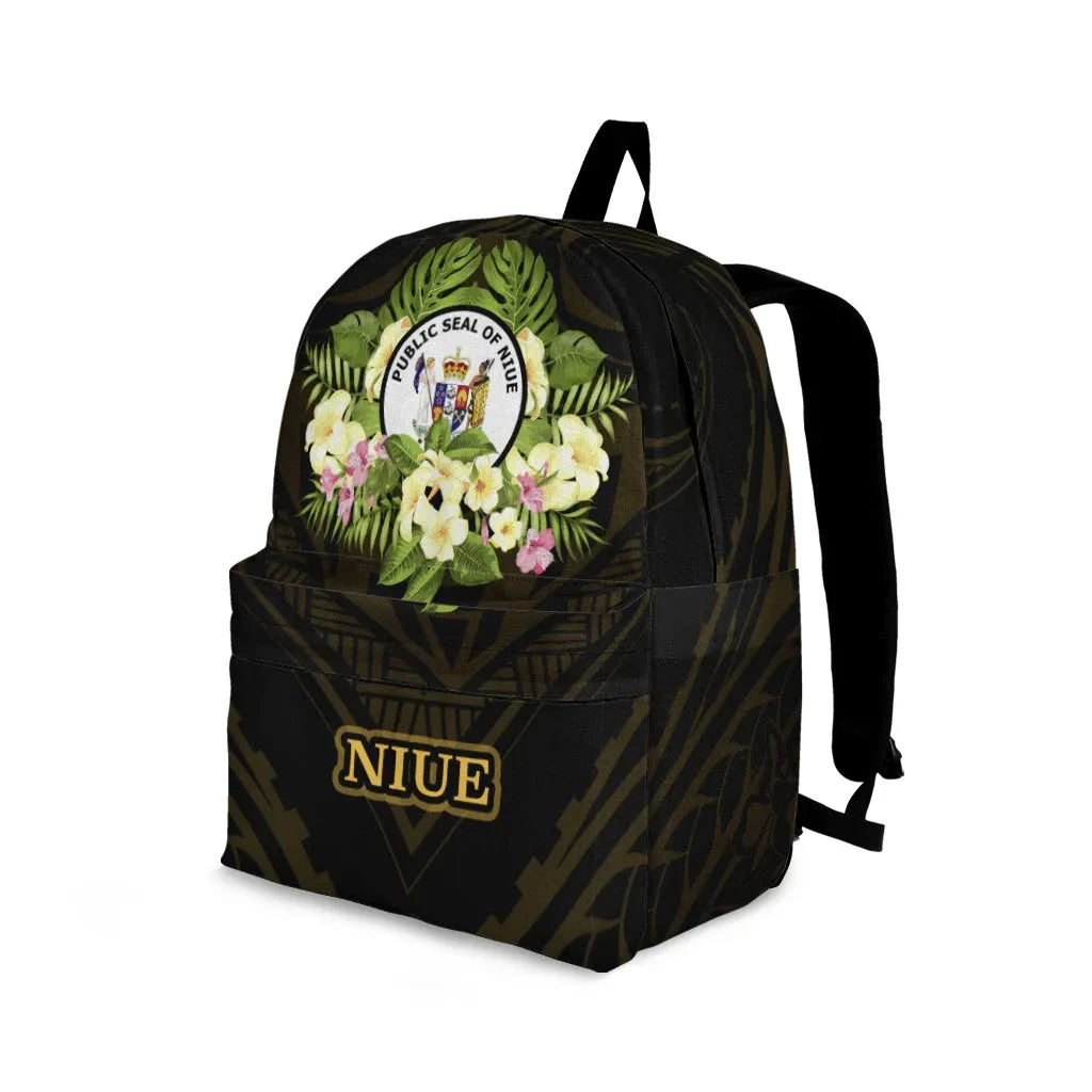 Niue Backpack - Polynesian Gold Patterns Collection