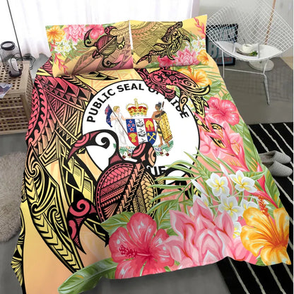 Niue Bedding Set - Flowers Tropical With Sea Animals