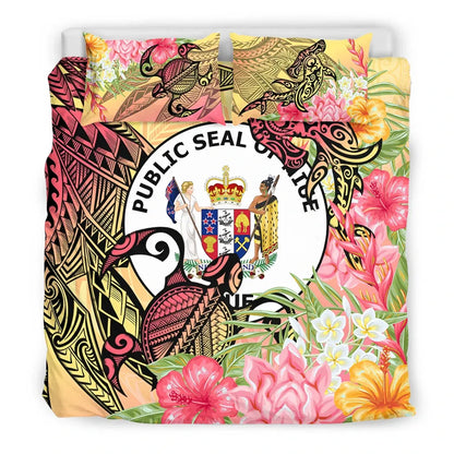 Niue Bedding Set - Flowers Tropical With Sea Animals