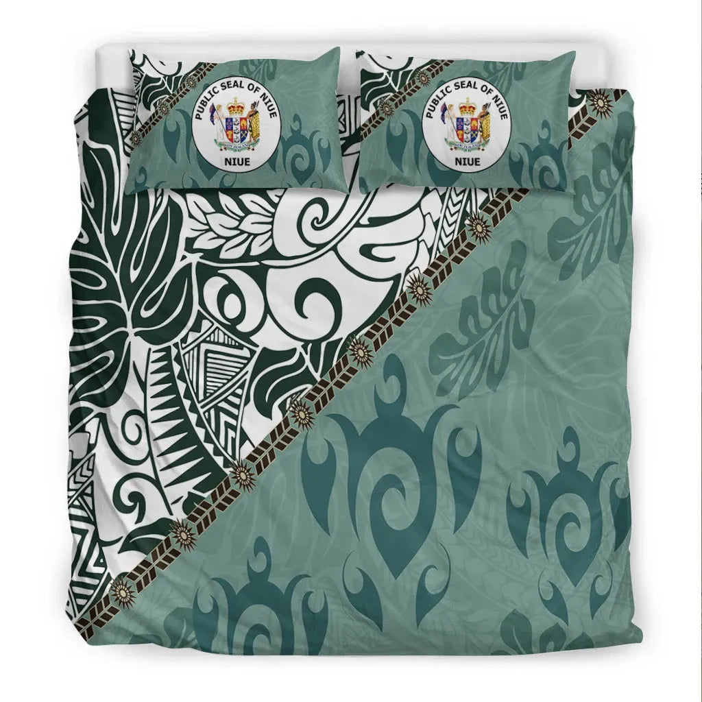 Niue Bedding Set - Leaves And Turtles