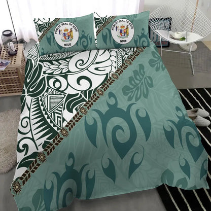 Niue Bedding Set - Leaves And Turtles