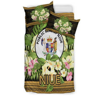 Niue Bedding Set - Polynesian Gold Patterns Collection