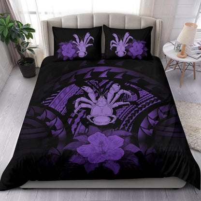 Niue Duvet Cover Set - Coconut Crab & Purple Hibiscus