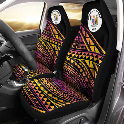 Niue Car Seat Cover -  Special Polynesian Ornaments