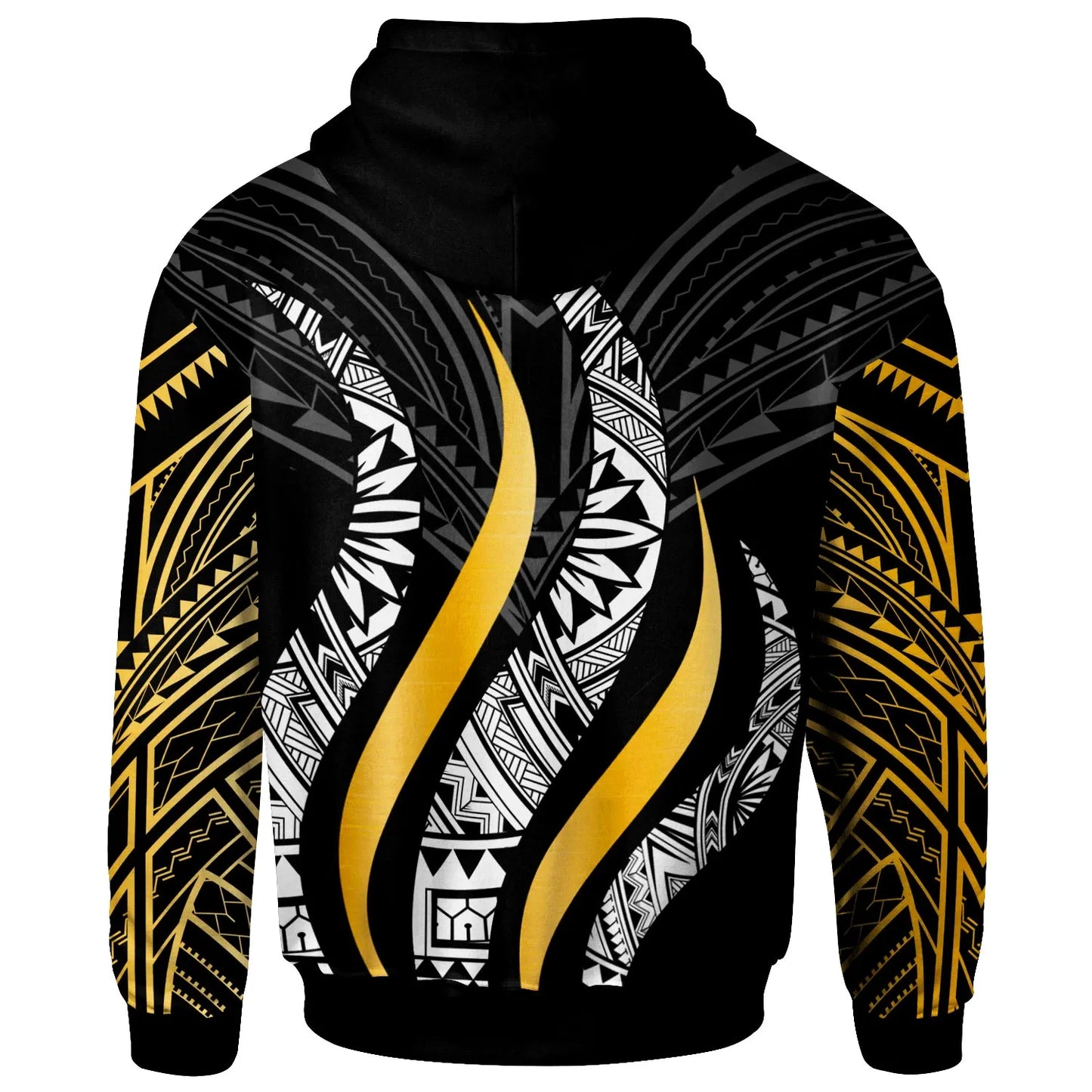 Niue Custom Personalised Hoodie - Niue Strong Fire Pattern Gold