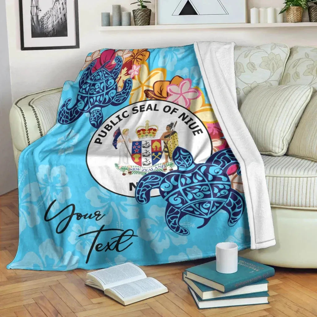 Niue Custom Personalised Premium Blanket - Tropical Style