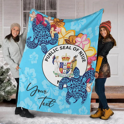 Niue Custom Personalised Premium Blanket - Tropical Style