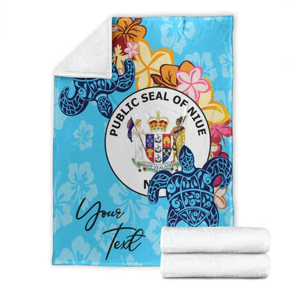 Niue Custom Personalised Premium Blanket - Tropical Style