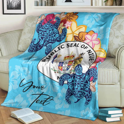 Niue Custom Personalised Premium Blanket - Tropical Style