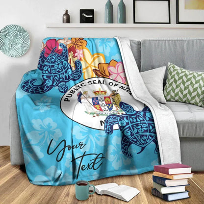 Niue Custom Personalised Premium Blanket - Tropical Style