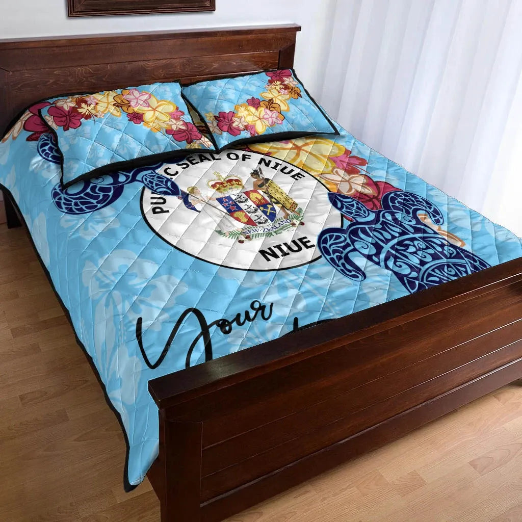 Niue Custom Personalised Quilt Bed Set - Tropical Style