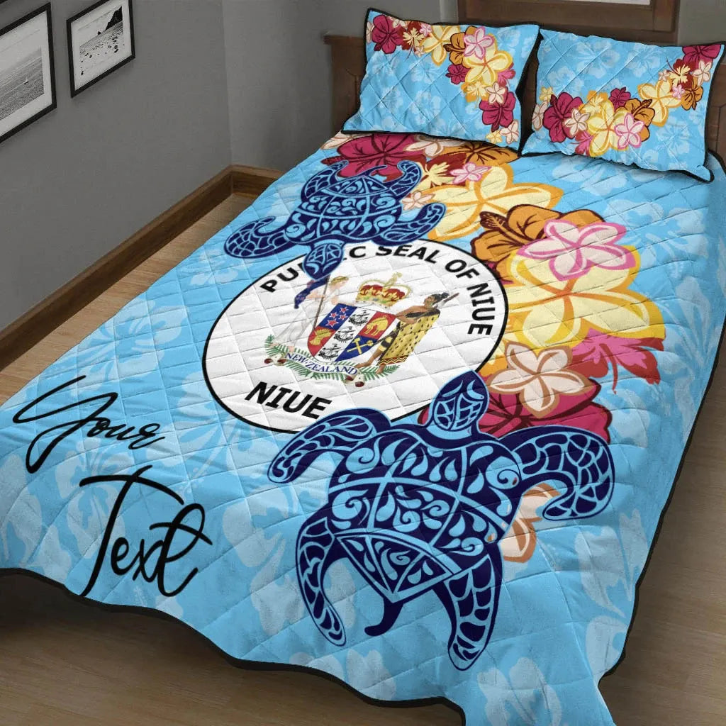 Niue Custom Personalised Quilt Bed Set - Tropical Style
