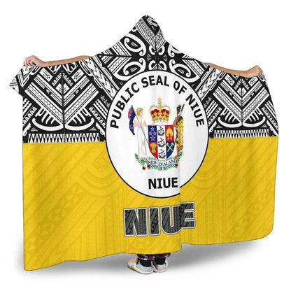 Niue Hooded Blanket - Polynesian Design